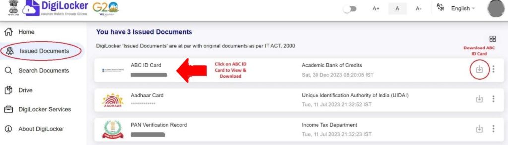 download abc id card by abc id number