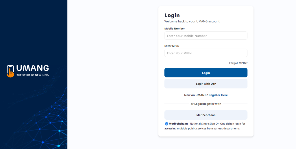 umang portal login